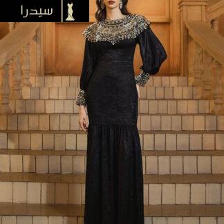 الترتر كيب طوق اللباس الأسود مسلم