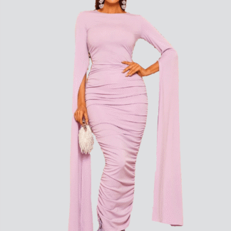 كم طويل غمد فستان ماكسي الترتر مناسبات الاعراس