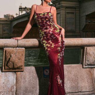 السباغيتي ورقة الترتر فستان حورية البحر مناسبات الاعراس