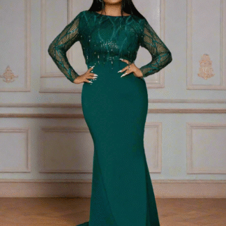 فستان طويل الأكمام