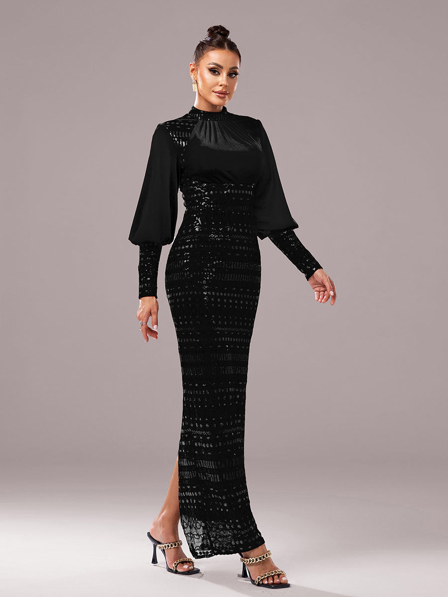 فستان كلاسيكي بأكمام أسقف - Image 9