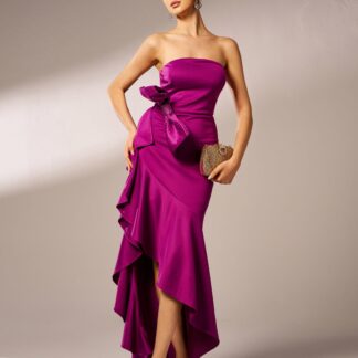 فستان مناسبات متماثل ب بدون حمالات