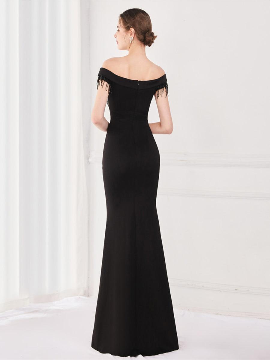 قبالة الكتف فستان مناسبات حورية البحر - Image 9