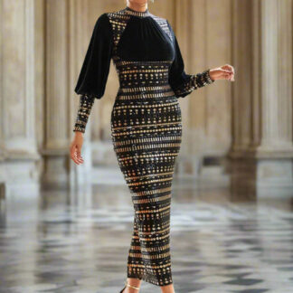 فستان كلاسيكي بأكمام أسقف