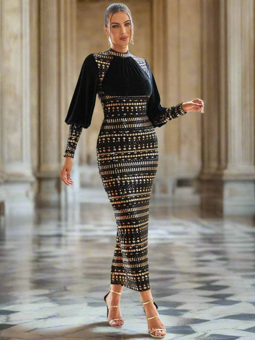 فستان كلاسيكي بأكمام أسقف